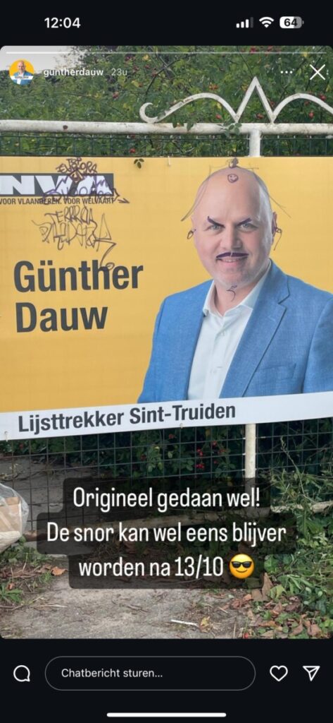 Günther Dauw - nva - nva sint truiden - verkiezingsborden - verkiezingsborden beklad