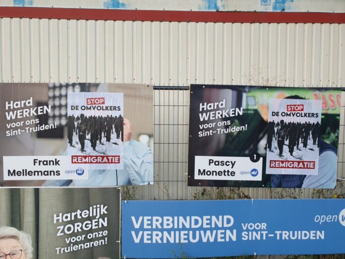 racisme - sint truiden - vandalenstreek - gemeenteraadsverkiezingen